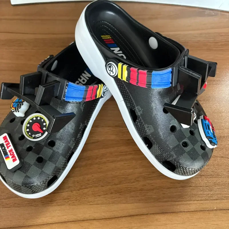 

Children Cartoon Cute Hole Sandals Race Car Slippers Boys Beach Casual Shoes Breathable Summer Eva For Adult Kids Home ShoesGift