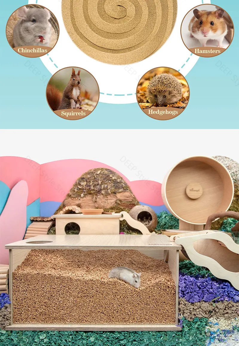 Staubfreies Walnuss-Sandbett, Deodorant-Streu für Hamster, Rutin-Hamster, Hühner, Syrische Hamster, Ratten, Nest, Landschaftsgestaltung für Kleintiere – Detail 6