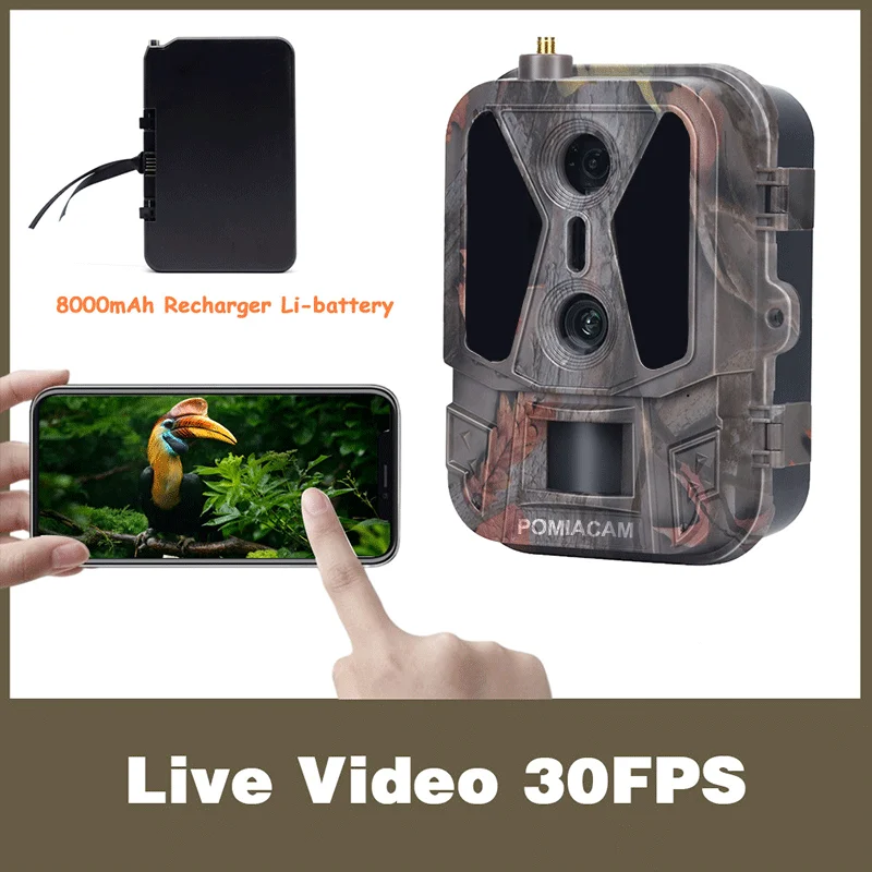 Hunting Camera HC-950Pro-Li Dual Lens 2.4inch Screen 4K Video 36MP Pixel APP remote control 4G LIVE Video IP65 waterproof