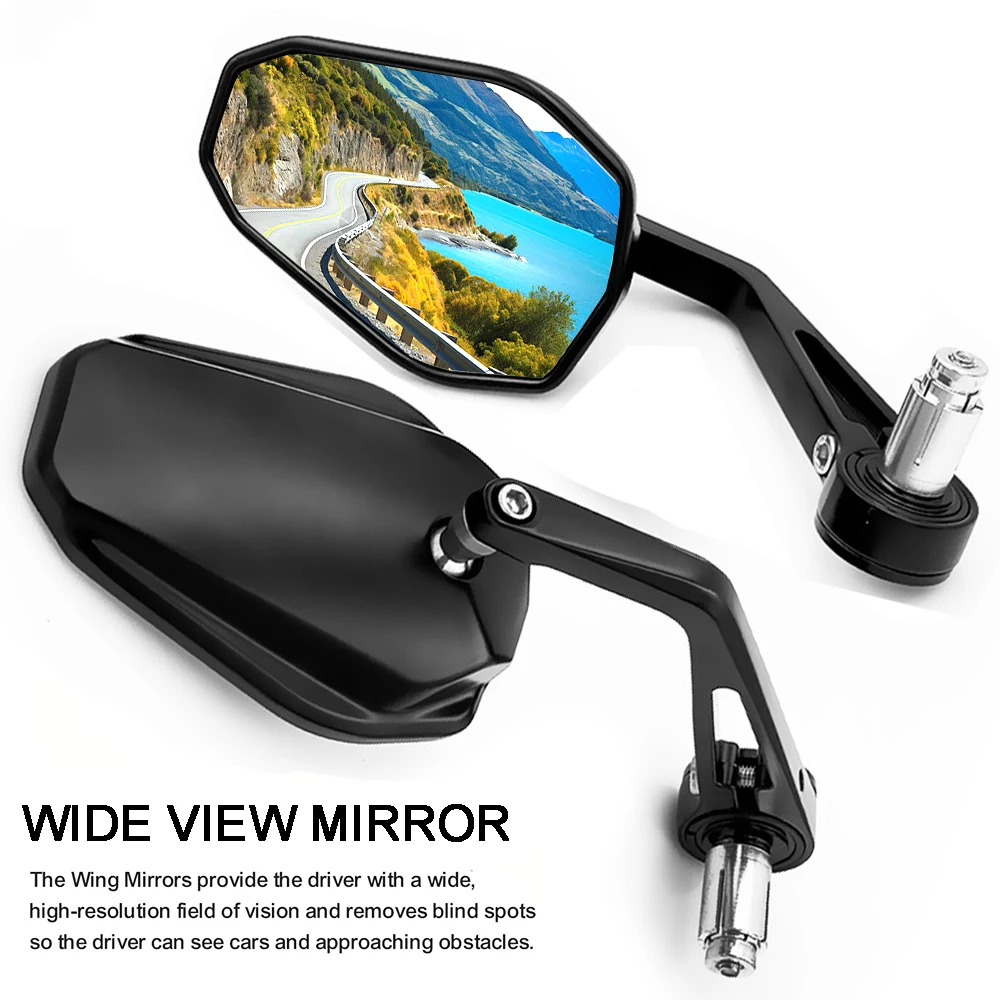 

Motorcycle Rearview Mirrors For Honda cb650r cbr600rr cb1000r Motorcycle Bar End Mirrors Scrambler Cafe Racer Mirror MT07,MT09