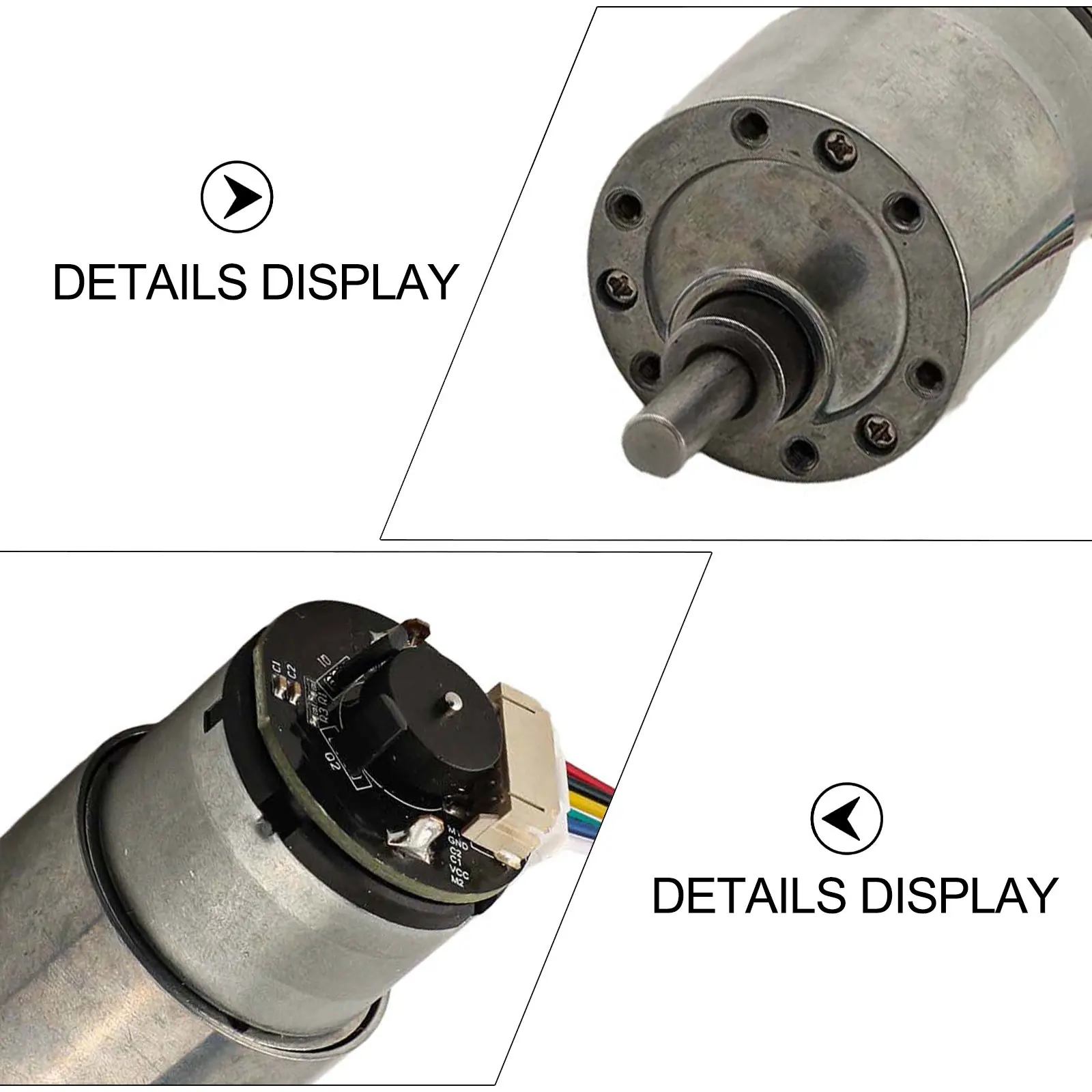 Untuk Proyek DIY Motor DC12V Motor Roda Gigi Tugas Berat Masa Pakai Berkepanjangan Penyesuaian Kecepatan Konstruksi Kuat