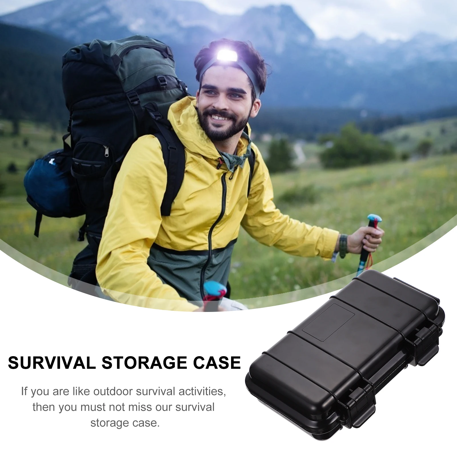 

Waterproof Sealed Box Survival Storage Case Shockproof Outdoor Container Lightweight Abs Material Protective Liner For Fishing