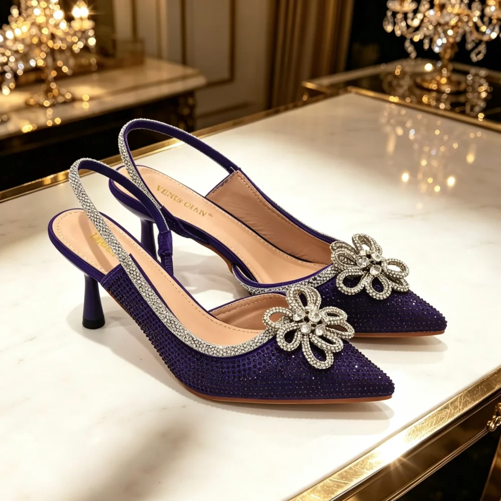 Neue spitze Damenschuhe und Sandalen, luxuriöse Designer-Sandalen mit hohen Absätzen für Hochzeiten, nigerianische Damenschuhe für Partys – Detail 22