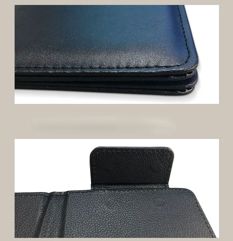 2PCS PU Leather Restaurant Bill Holder With Inside Pockets