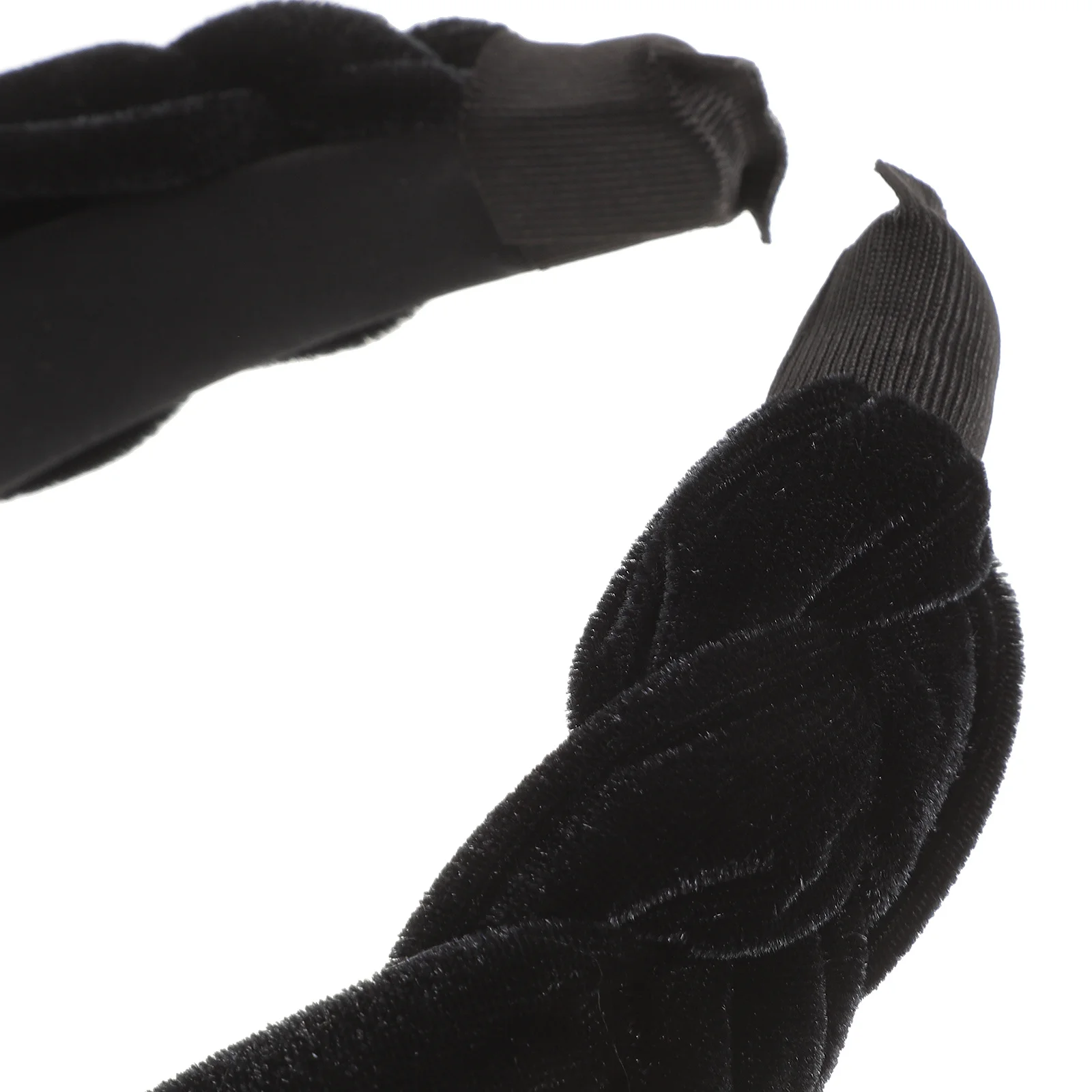 

Wide Hair Hoop for Women Girls Black Braided Design Elegant Headband Party Daily Wear Accessory Cross Hair Band