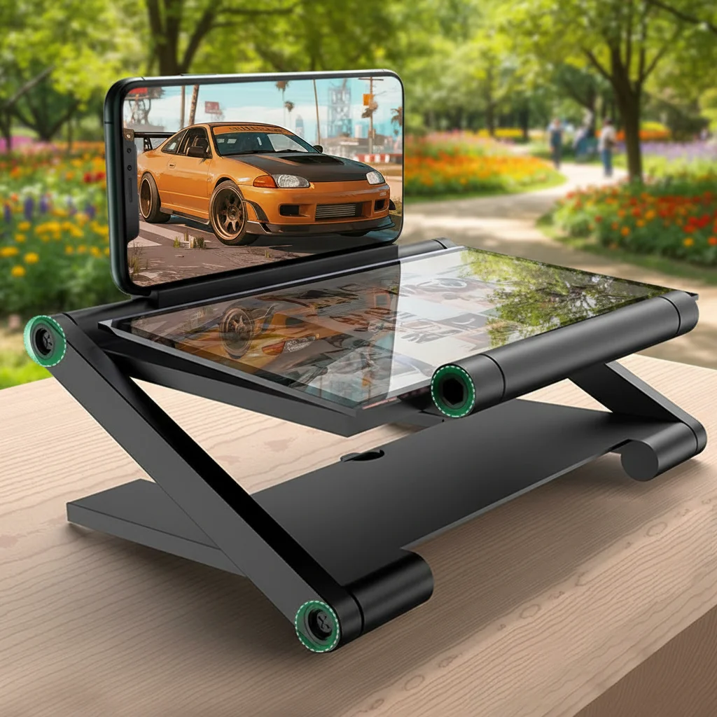 

Портативный усилитель экрана для мобильных телефонов с 8-дюймовым экраном, держатель для телефона, HD-лупа для видео, подставка-кронштейн