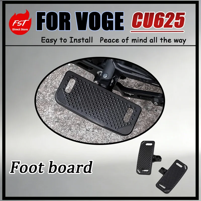 For VOGE CU625 Scooter Oversized Footrest round Edge No Burrs Easy Install/Remove Moto Accessory
