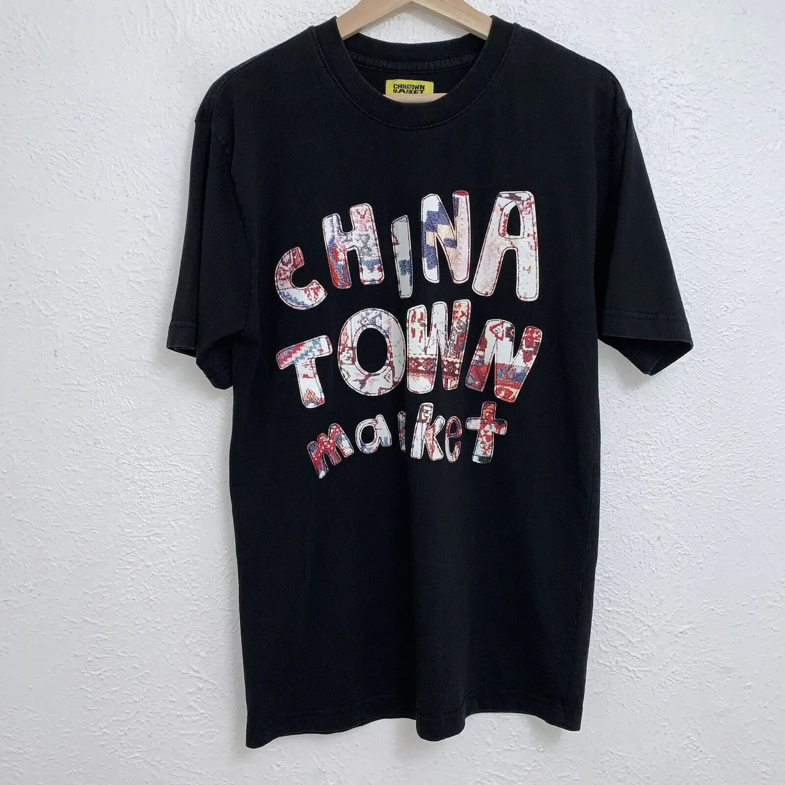 

Chinatown Market Quilt Logo Tee Black T-Shirt Short Sleeve Size Medium