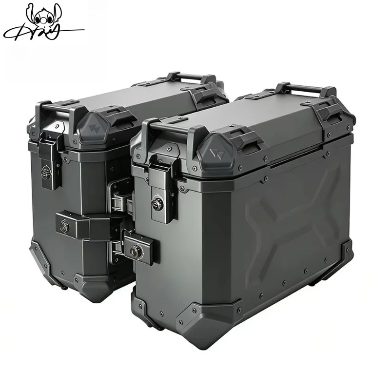 36L solid motorbike saddle carrier, compact baggage container storing travel gear for two-wheeler outdoor commuting