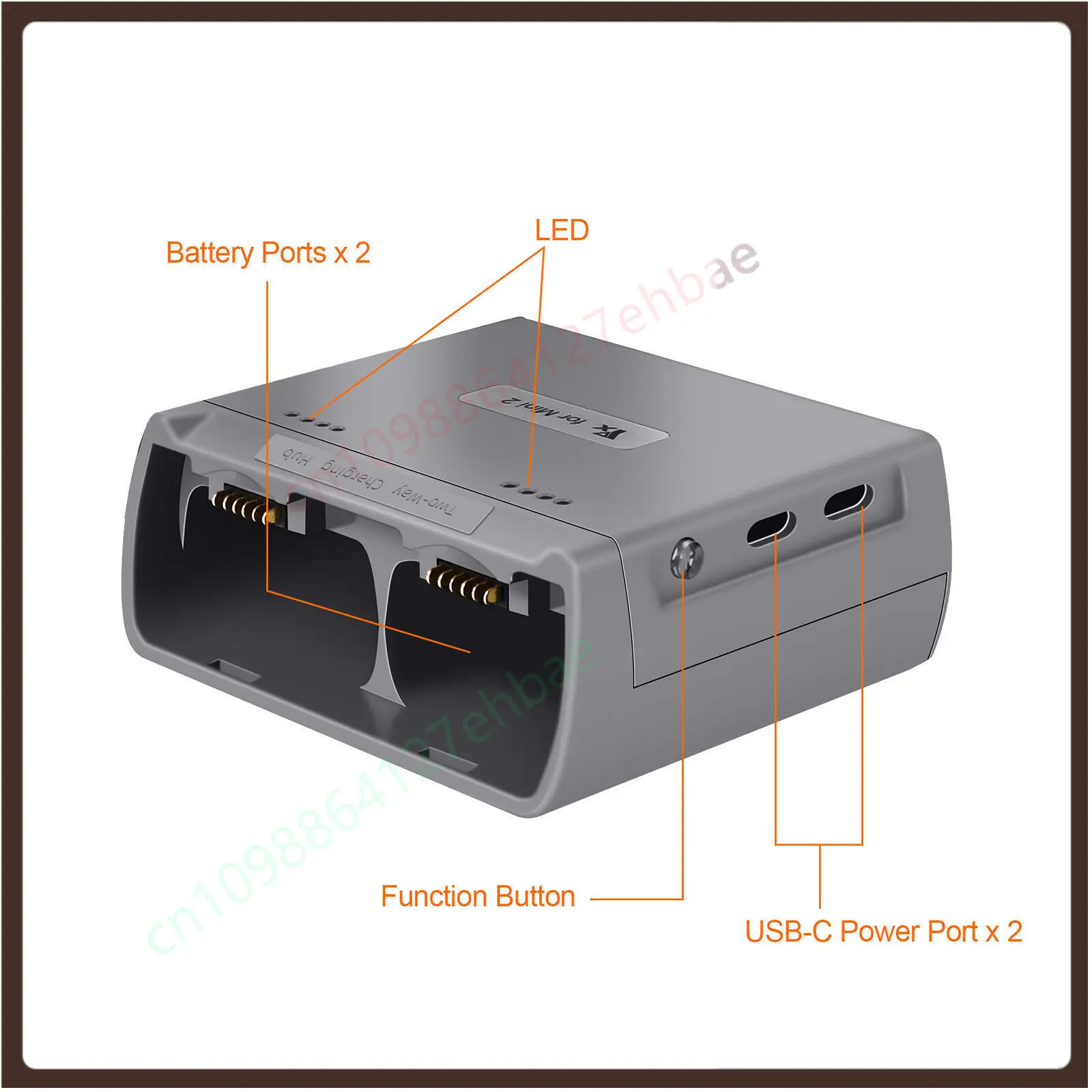 Bidirectional Battery Charger Fast Charge Hub for DJI Mini 2/Mini SE/Mini 4K drone -