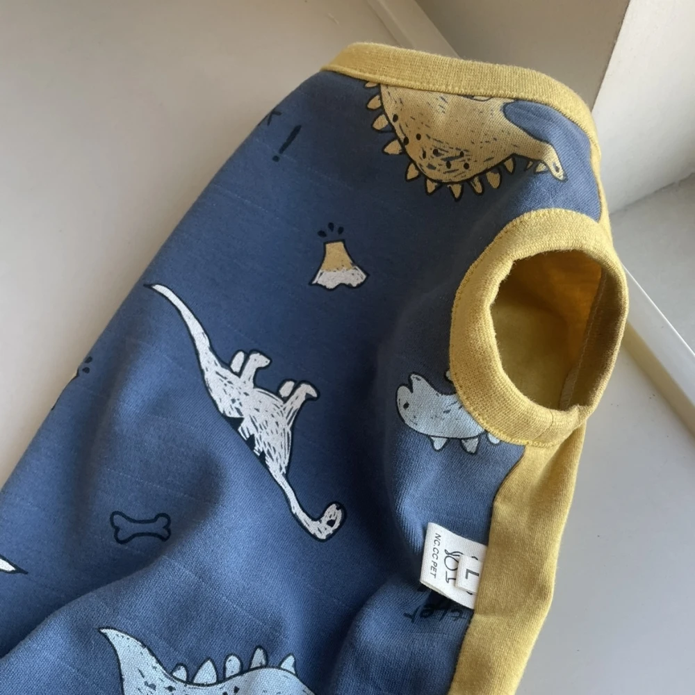 Cat clothing For Sphnx Cotton Vest Dinosaur Summer Spring Shirt for Devon Rex Cartoon Coat Jumpsuit For kittens Dog Cat Supplies