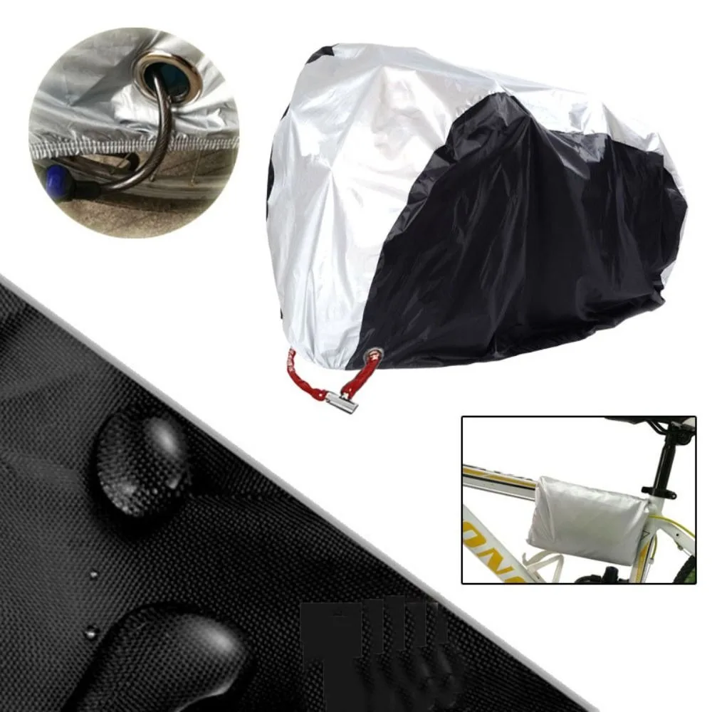 New Waterproof Bike Cover Anti-UV Protection with Lock Hole Bike Outdoor Rain Cover S/M/L/XL Rain Dust Cycling Accessories