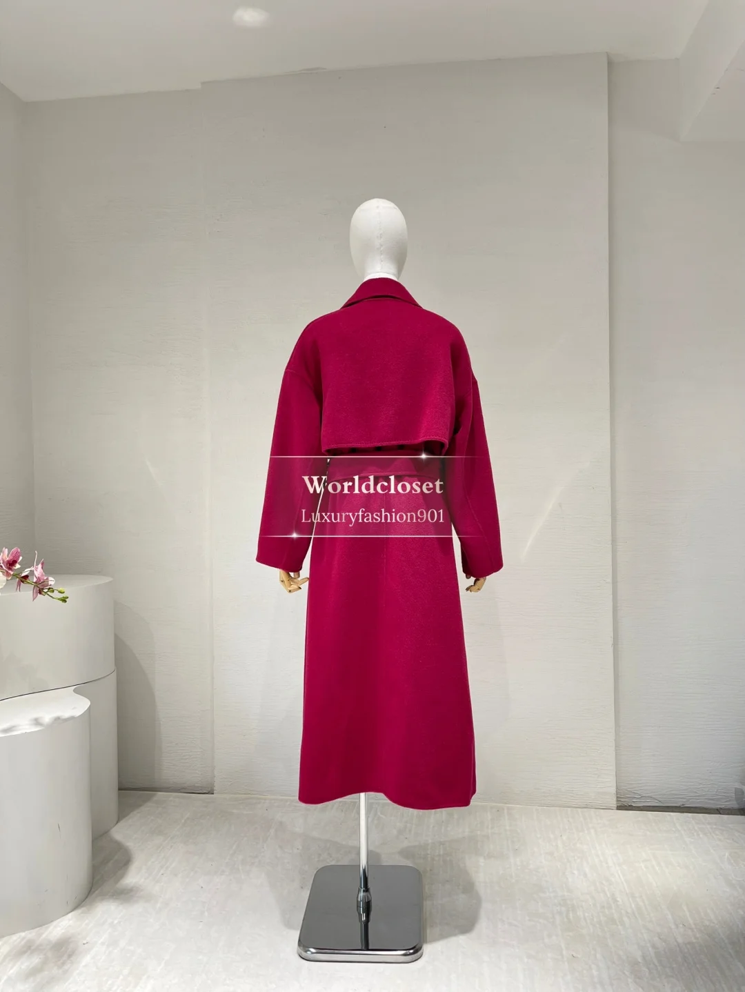 

Women's Retro Trench Style Long Sleeve Lapel Double-faced Wool Coat Jacket 2025 New Autumn Winter