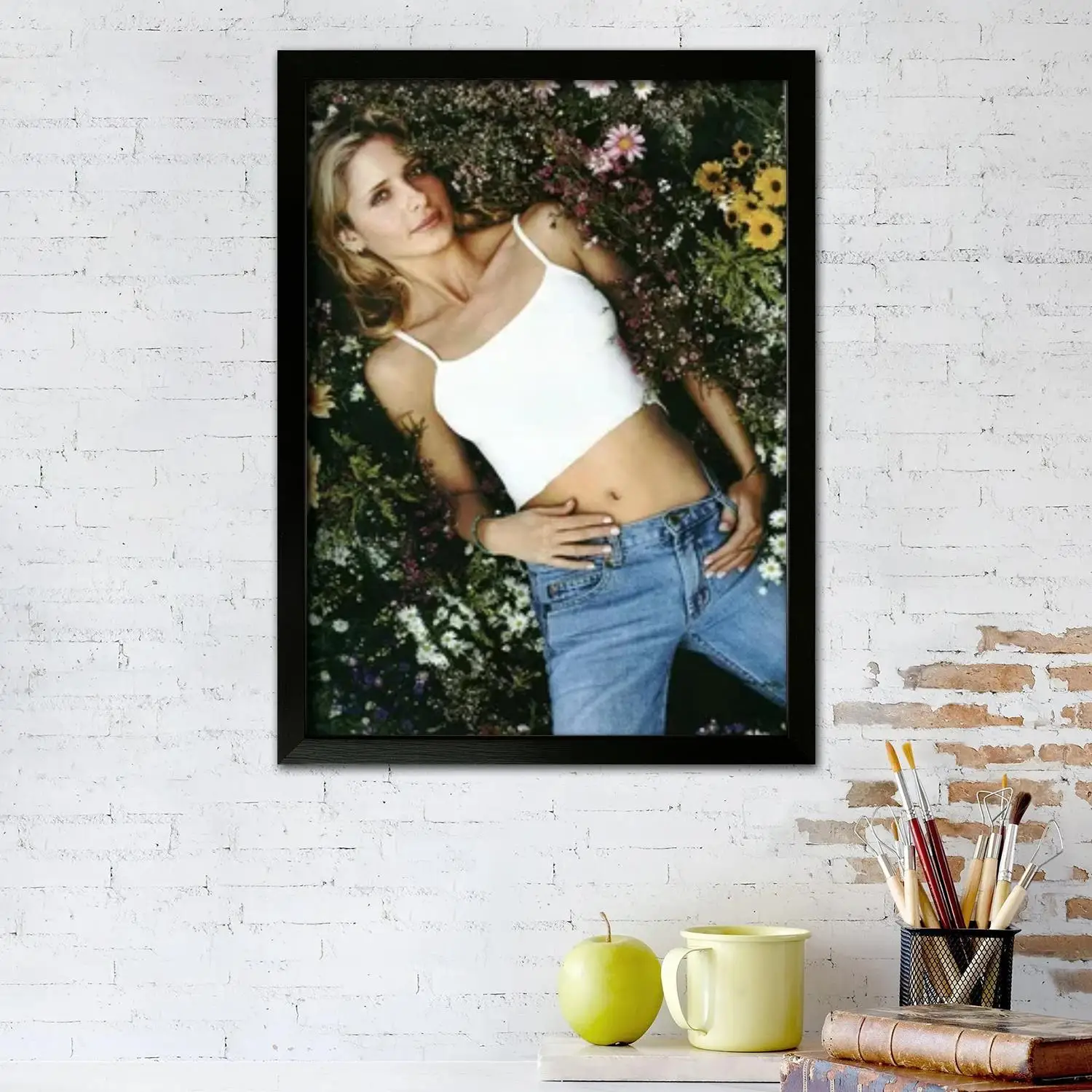 sarah michelle gellar Canvas Art Poster and Wall Art, Picture Print, Modern Family Bedroom Decor, Posters,Decorative painting