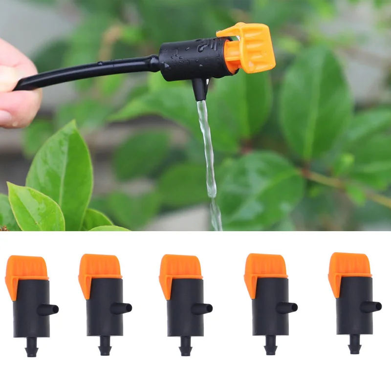 

500Pcs 0-60L/H Adjustable Irrigation Dripper 4/7mm Micro Drip Irrigation Emitter for Garden Agricultural Watering System