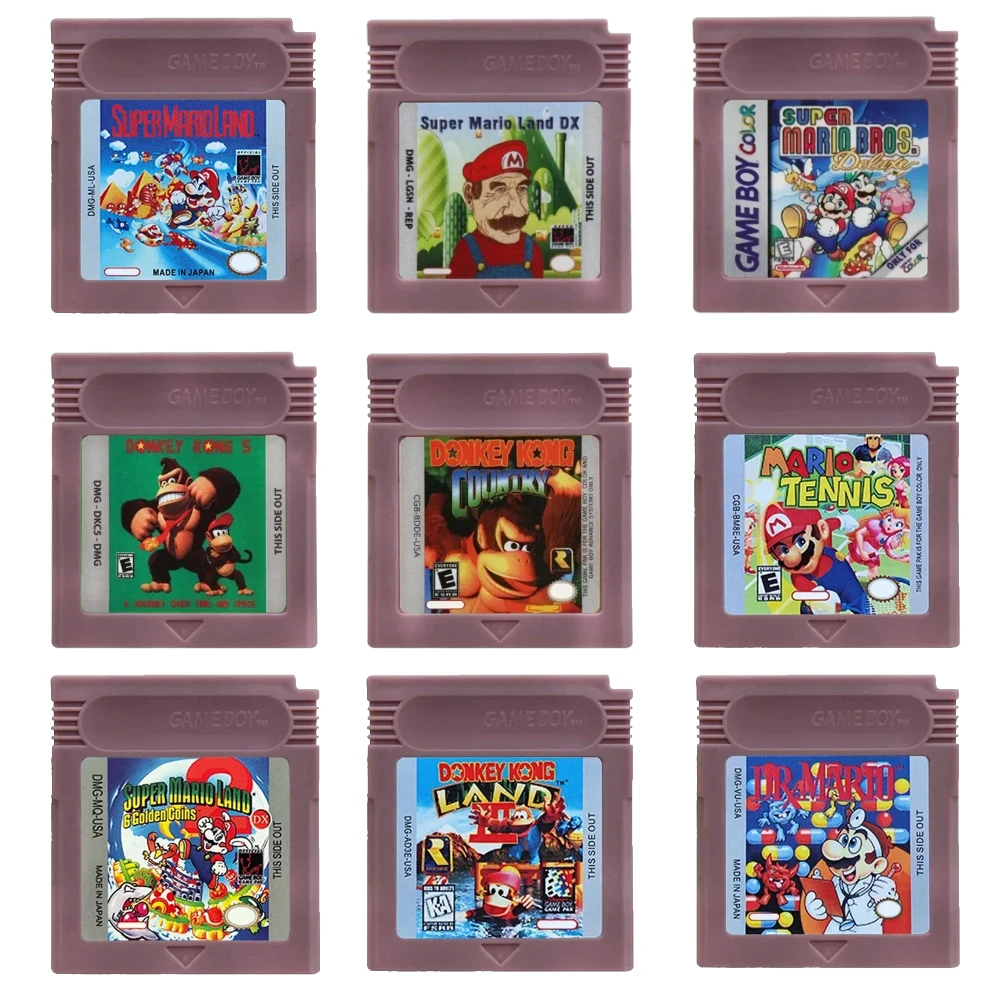 USA Mario GBC 16 Bit Game Video Game Cartridge Console16 Bit Game Card Wario Land Donkey Kong Wario Land 2 Yoshi for GBC Mario