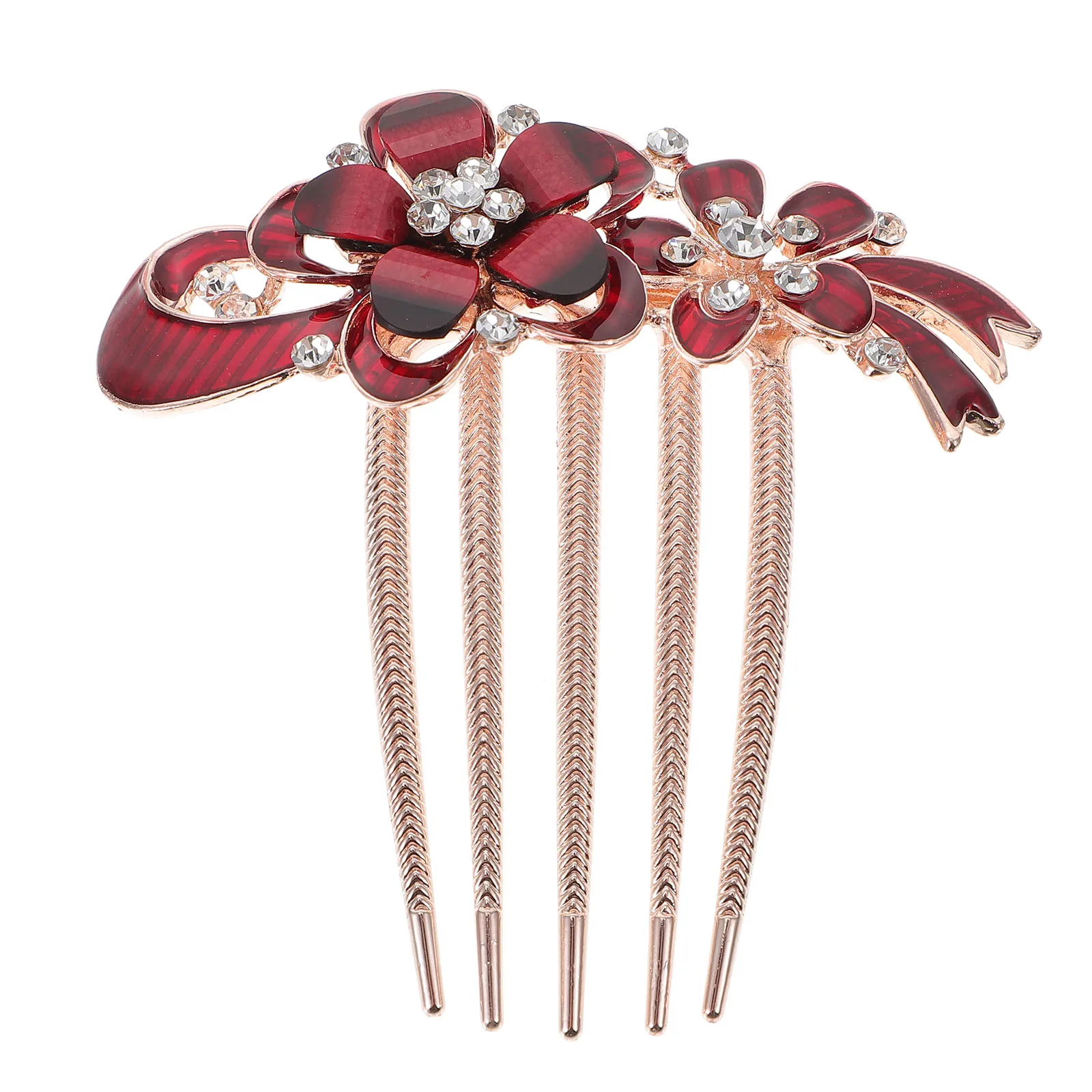 

Rhinestone Zinc Alloy Bridal Combs Wedding Headpieces Women Hair Accessories For Women Hair Side Comb Decorative Pins
