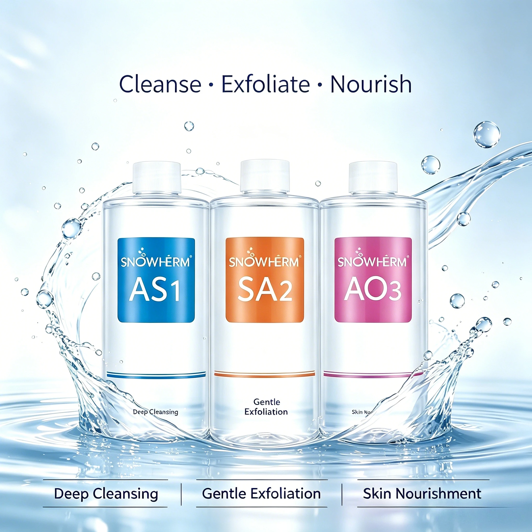 SA2 AS1 AO3 Aqua Peel Solution Blackhead Remover Oxygen Jet Spa Serum Essence Purifying Cleansing Nutrient Facial Professional