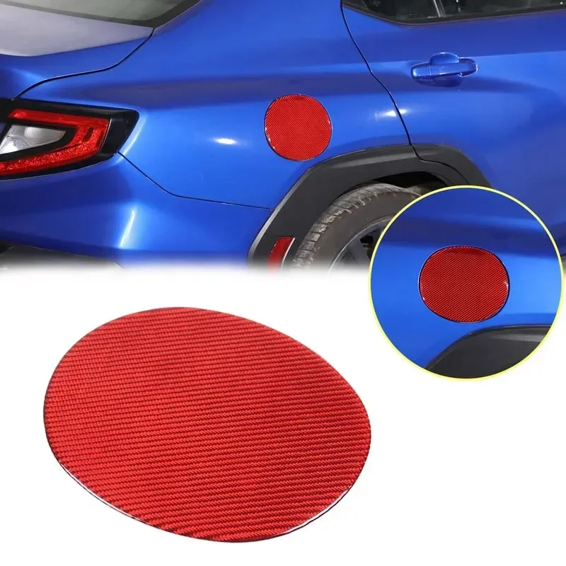 

For Subaru WRX 2022+ Soft Carbon Fiber Car Fuel Tank Cap Panel Decorative Sticker Exterior Molding Accessories