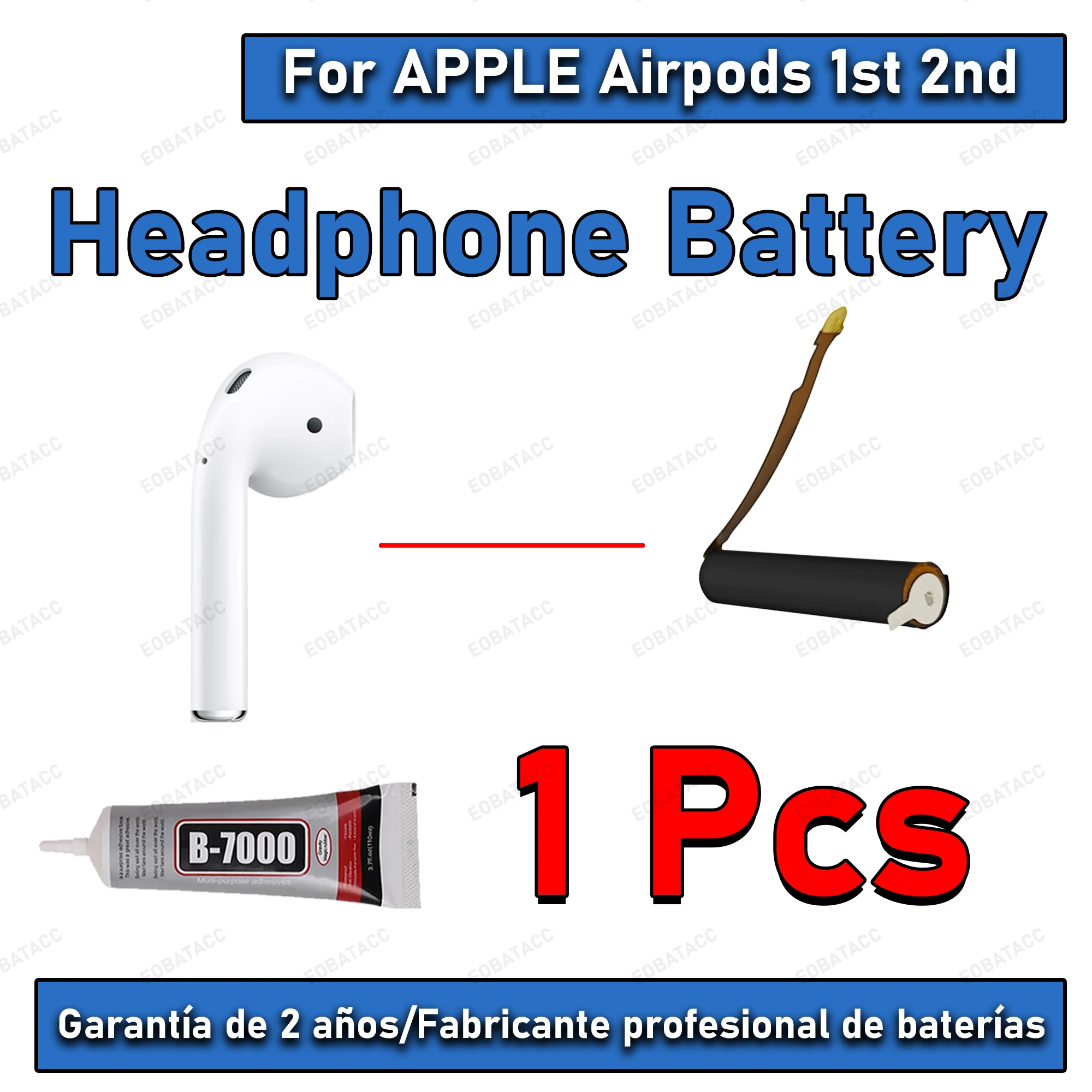100% New high Capacity GOKY93mWh A1604 For Apple Airpods 1st 2nd A1604 A1523 A1722 A2032 A2031 Air Pods 1 2 Battery+Free Glue image 4