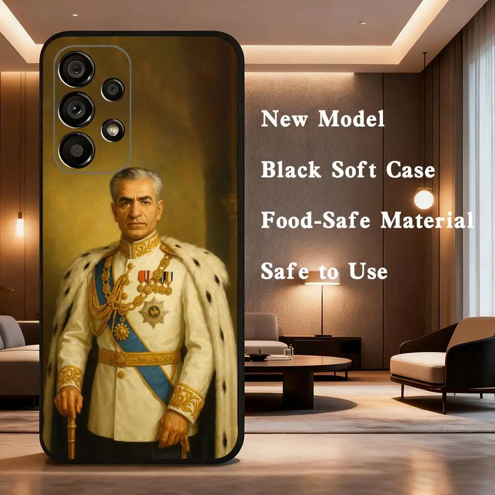 โมฮัมหมัด เรซ่า ปาลลาวีอิหร่านเคสโทรศัพท์สำหรับซัมซุงกาแล็คซี่ A73,31,32,72,41,53,52,71,22,5G,หมายเหตุ,J7,8,9 ปกนุ่มสีดำ