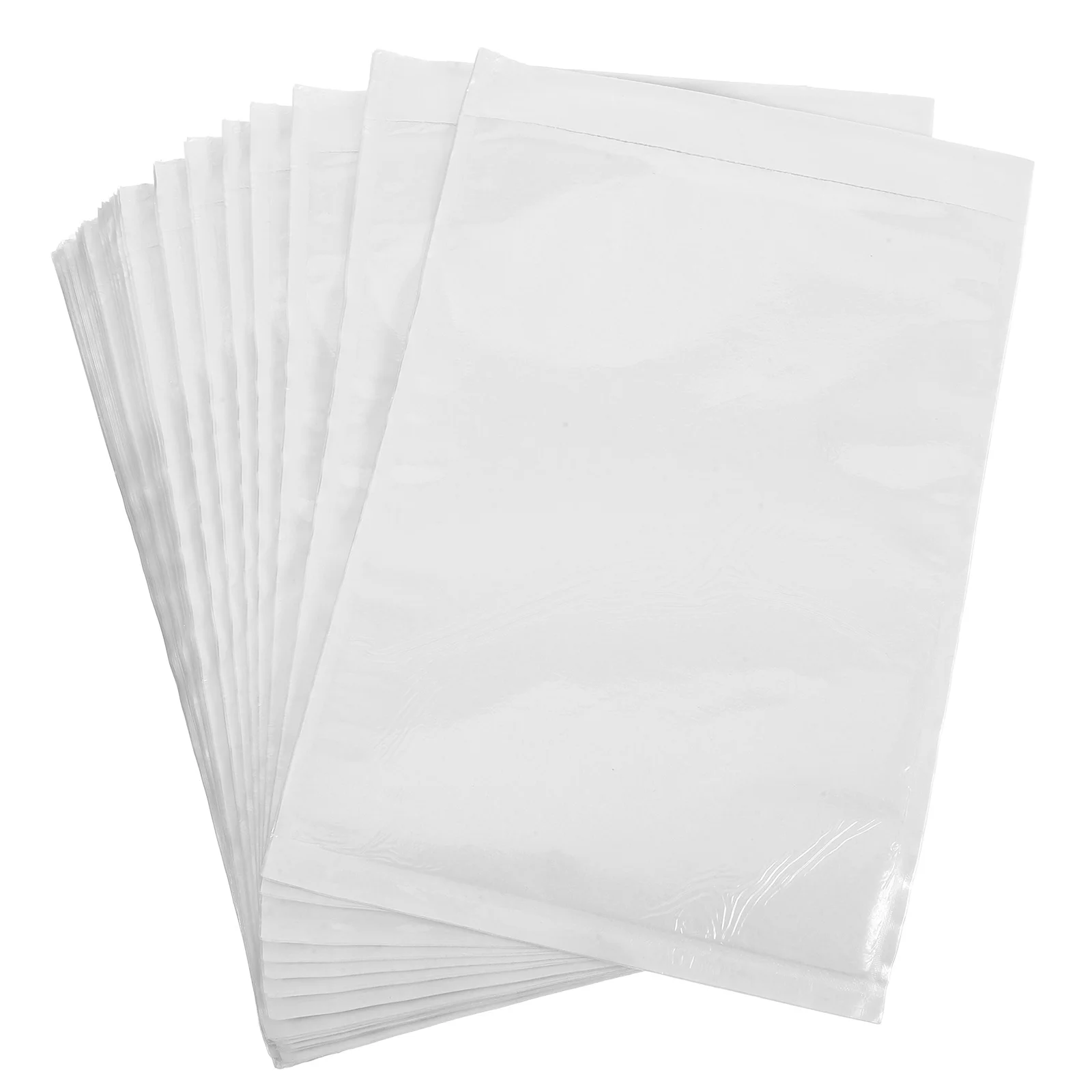 100Pcs Clear Adhesive Packing List Mailing Envelopes Transparent Shipping Label Pouches Self Seal Document Holder Packaging
