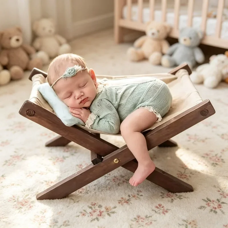Folding Recliner Multifunctional Sofa Colorful Retro Deck Chair Newborn Baby Photography Props For Studio Shooting Scene Supply