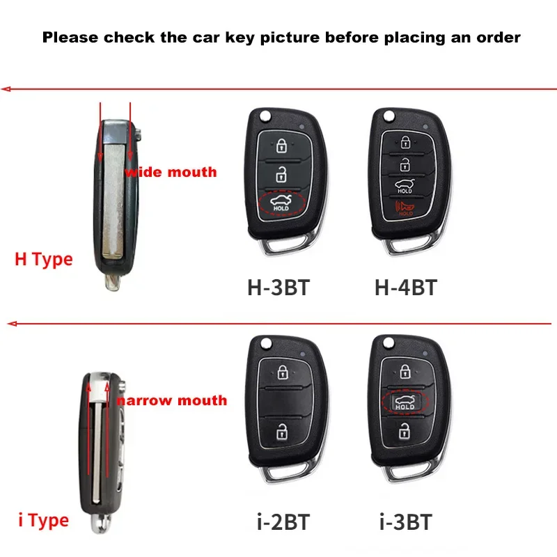 Metal Car Key Cover Fob Case Shell for Hyundai Solaris Creta Ix25 Kona Tucson Sonata FE I40 Elantra Ix35 I20 Ix45 HB20 Accent