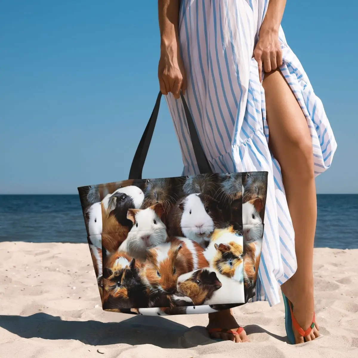 

Guinea Pigs Beach Tote Bag Sport Gym Yoga Duffle Large Tote Bag Women Travel Bag Fitness bag