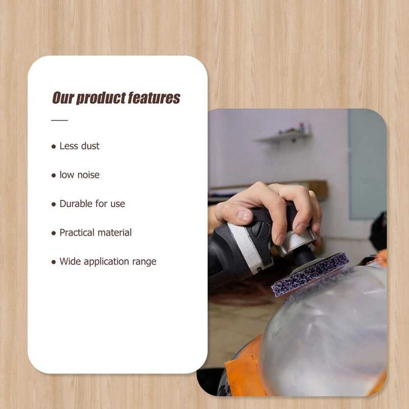 ABRE-5Pcs Durable Poly Strip Disc Wheel 100X16mm Wood Metal Paint Rust Removal Clean Abrasive Tools For Angle Grinder