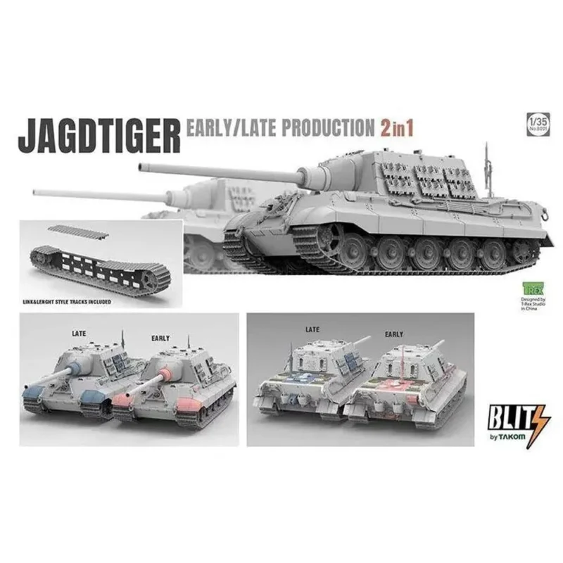 TAKOM Blitz 1/35 German Army Jagdtiger Sd.Kfz.186 Early/Late Model 2 in 1 (8001)