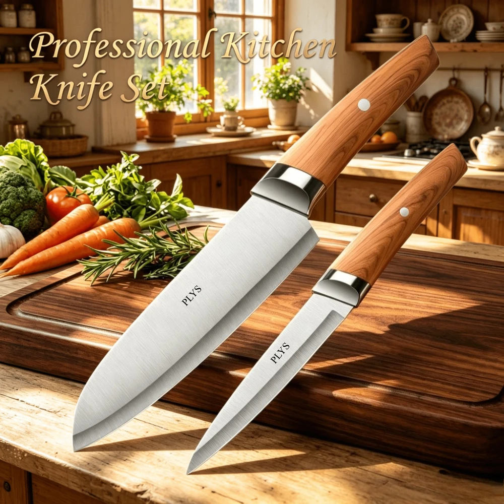 Juego de Cuchillos de Cocina de Acero Inoxidable de Alta Calidad, 1,2 Piezas, Cuchillos de Chef Multifuncionales, Cuchillo para Frutas, Cuchillo para Deshuesar para el Hogar