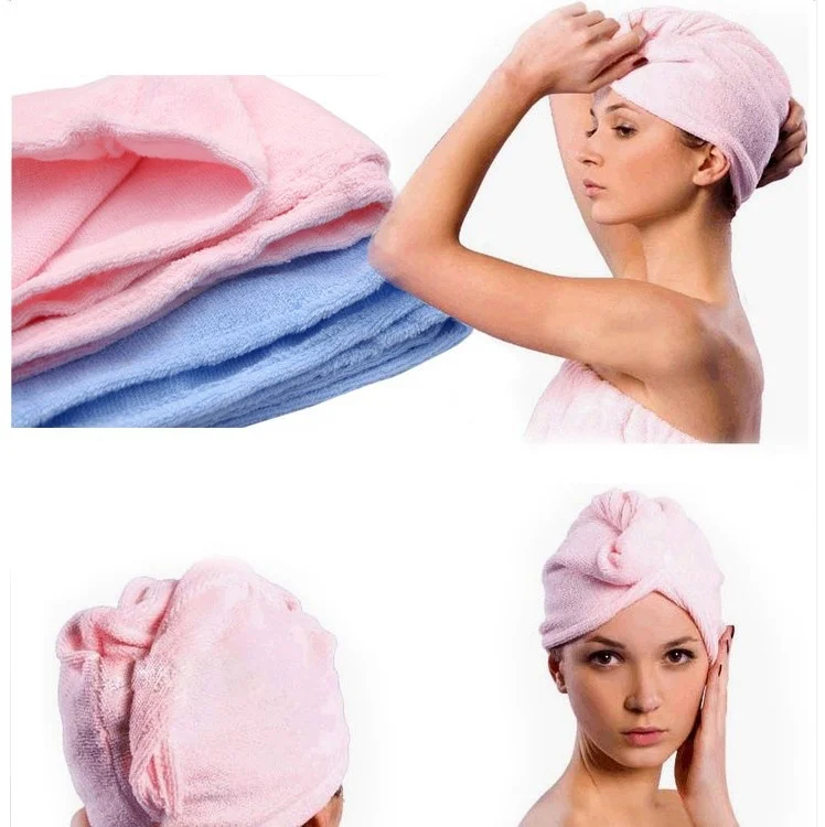 Bamboo fiber dry hair cap, dry hair towel, good water absorption towel, bath cap, dry hat, and head towel