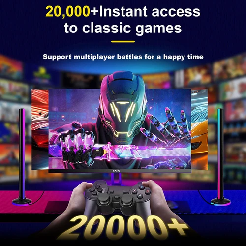 Imagen 2 del producto Consola de juegos Retro M8, palo de videojuego con 20000 juegos, controlador inalámbrico 4K HD TV, reproductor de juegos portátil para PS1 GBA, regalo de Navidad