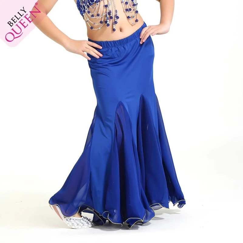Trajes de dança do ventre personalizados para crianças, saia, roupas de dança indiana, conjunto de fantasia de cauda longa, saia infantil