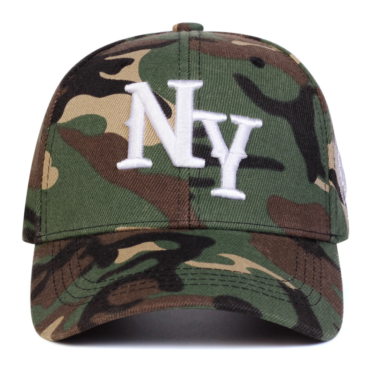 Unisex NY Brief Stickerei Camouflage Baseball Caps Frühling Herbst Outdoor Einstellbare Casual Hüte Sonnenschutz Hut Sport Kappe – Detail 3