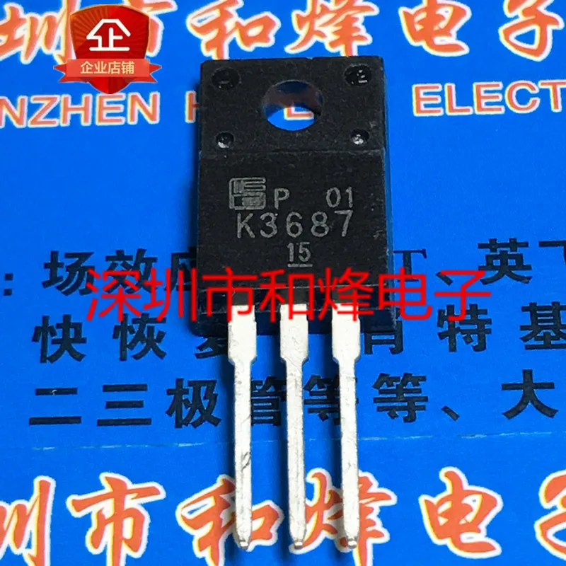 5PCS-10PCS K3687 2SK3687 TO-220F 600V 16A ใหม่และต้นฉบับบนสต็อก
