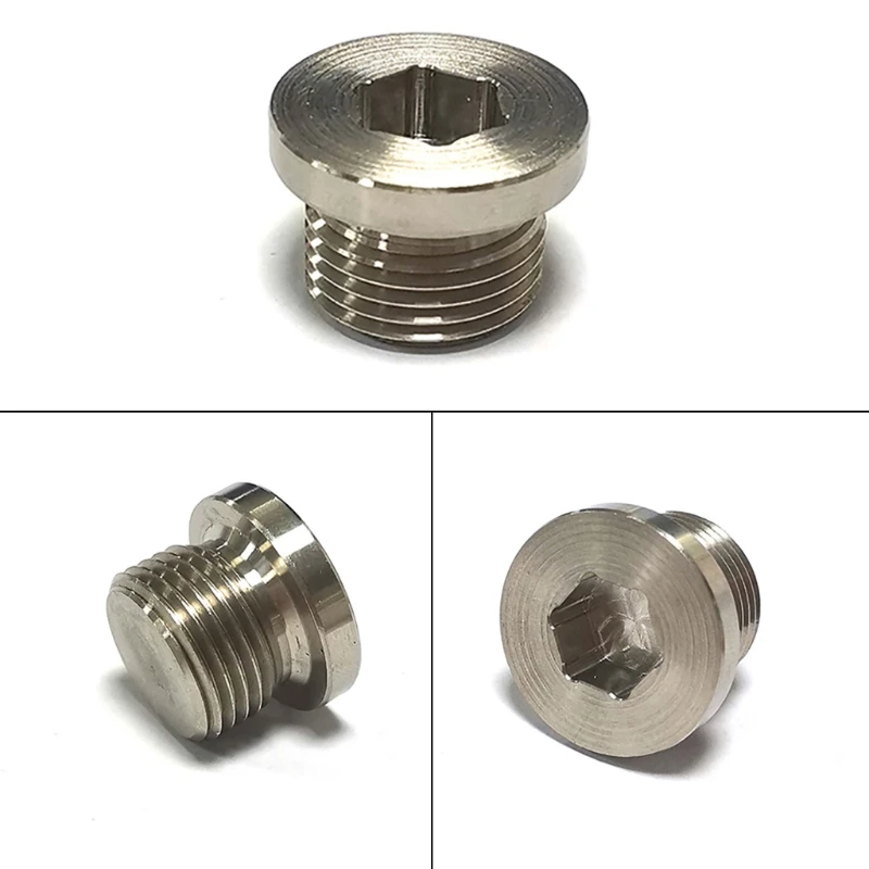 M18x1.5 O2 Bung Stepped Mounting Wideband Solder Bung Plug Nut Stepped End Cap Fittings Weld for Head