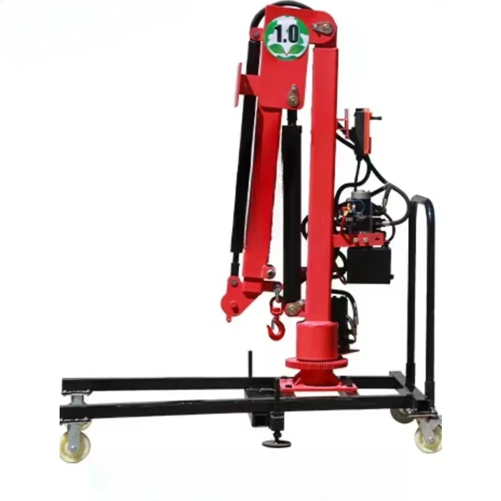 

Deposit Fully electric small mobile crane with small crane crane transporter rotating telescopic cantilever
