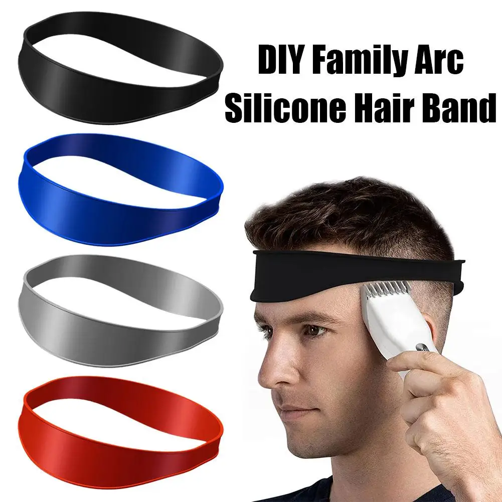 DIY Home Hair Trimming Haircuts Curved Headband Silicone Cutting Barber Shaving Tools Hair Hair Styling Guide Neckline Temp C9W8