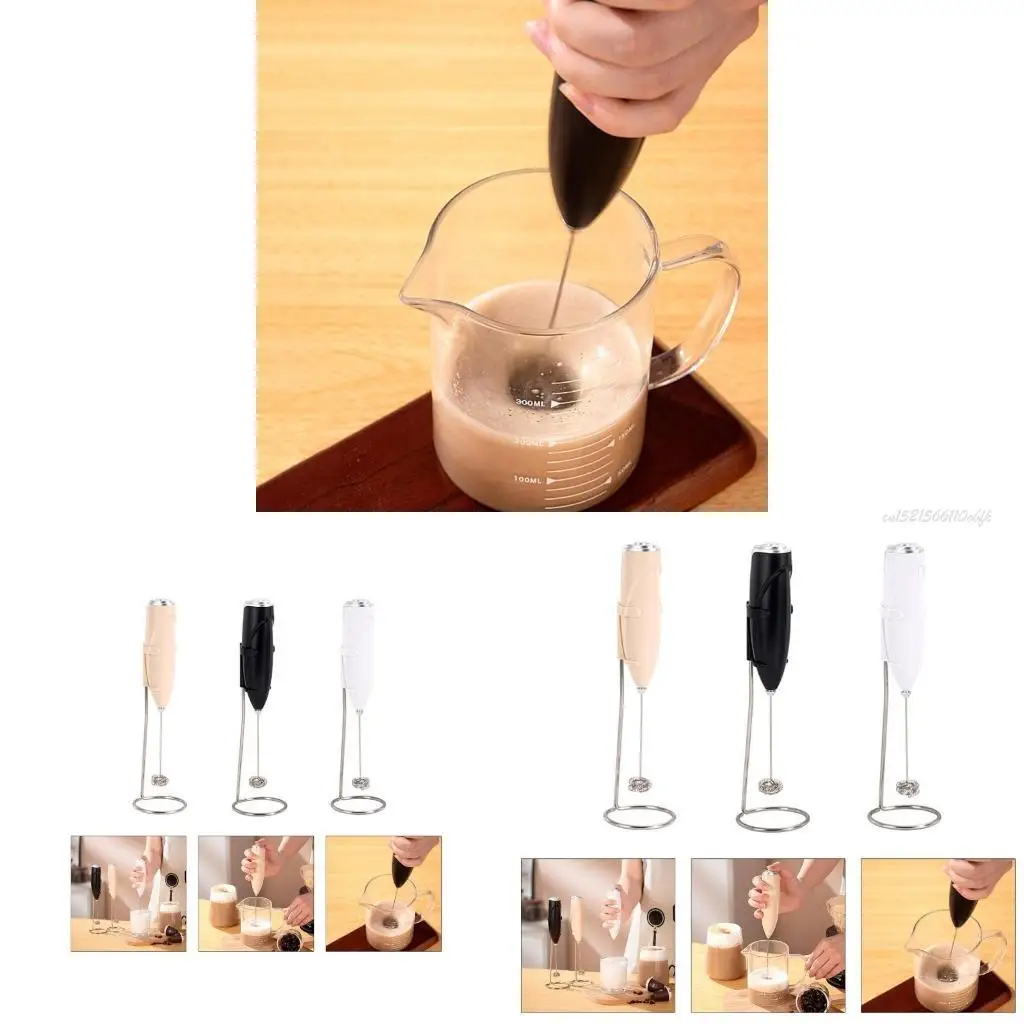 27RB Multi Functional Electric Whisk Battery Powered Eggs Beater Milk Frother for Lattes Cappuccinos and Hot Chocolates