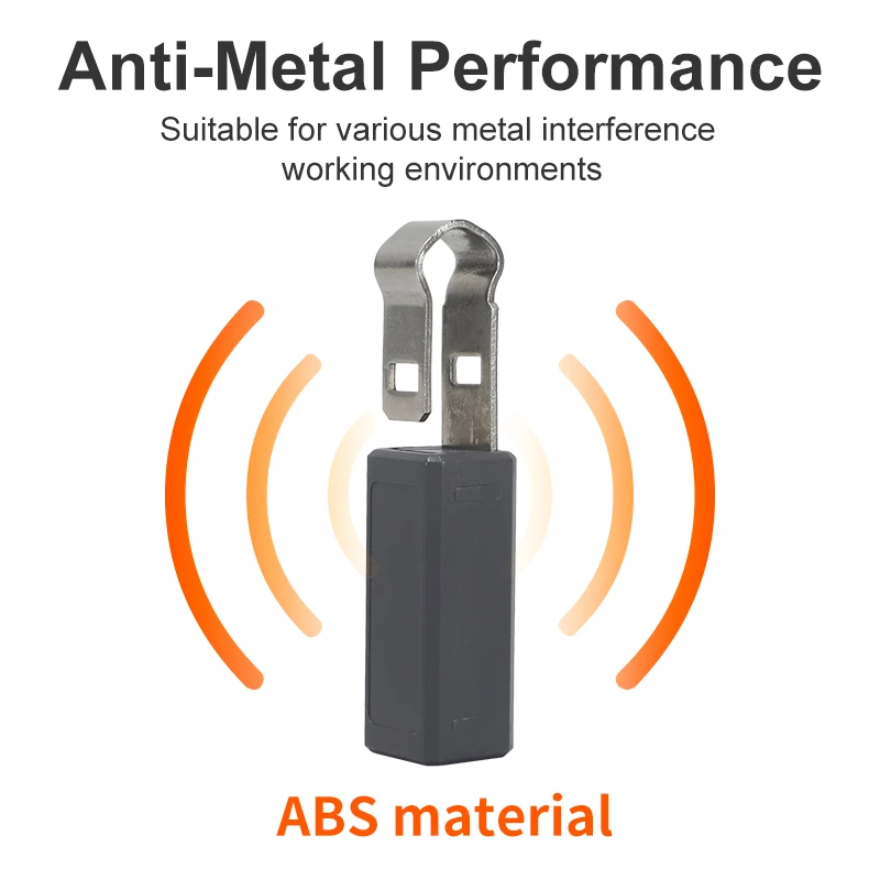 แท็ก UHF RFID 10 ชิ้น 860-960Mhz สำหรับงานอุตสาหกรรม แท็กล็อคระยะไกล 0~5 เมตร วัสดุ ABS แท็ก UHF RFID ป้องกันโลหะ