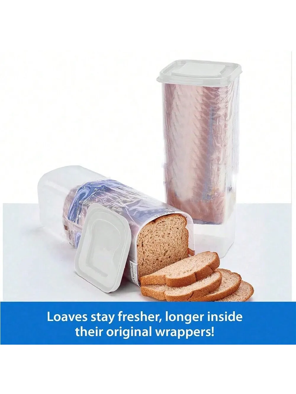 1pcs Bread Box, Plastic Bread Container, Bread Storage for Kitchen Counter, Tall Bread Saver, Sandwich Bread Holder