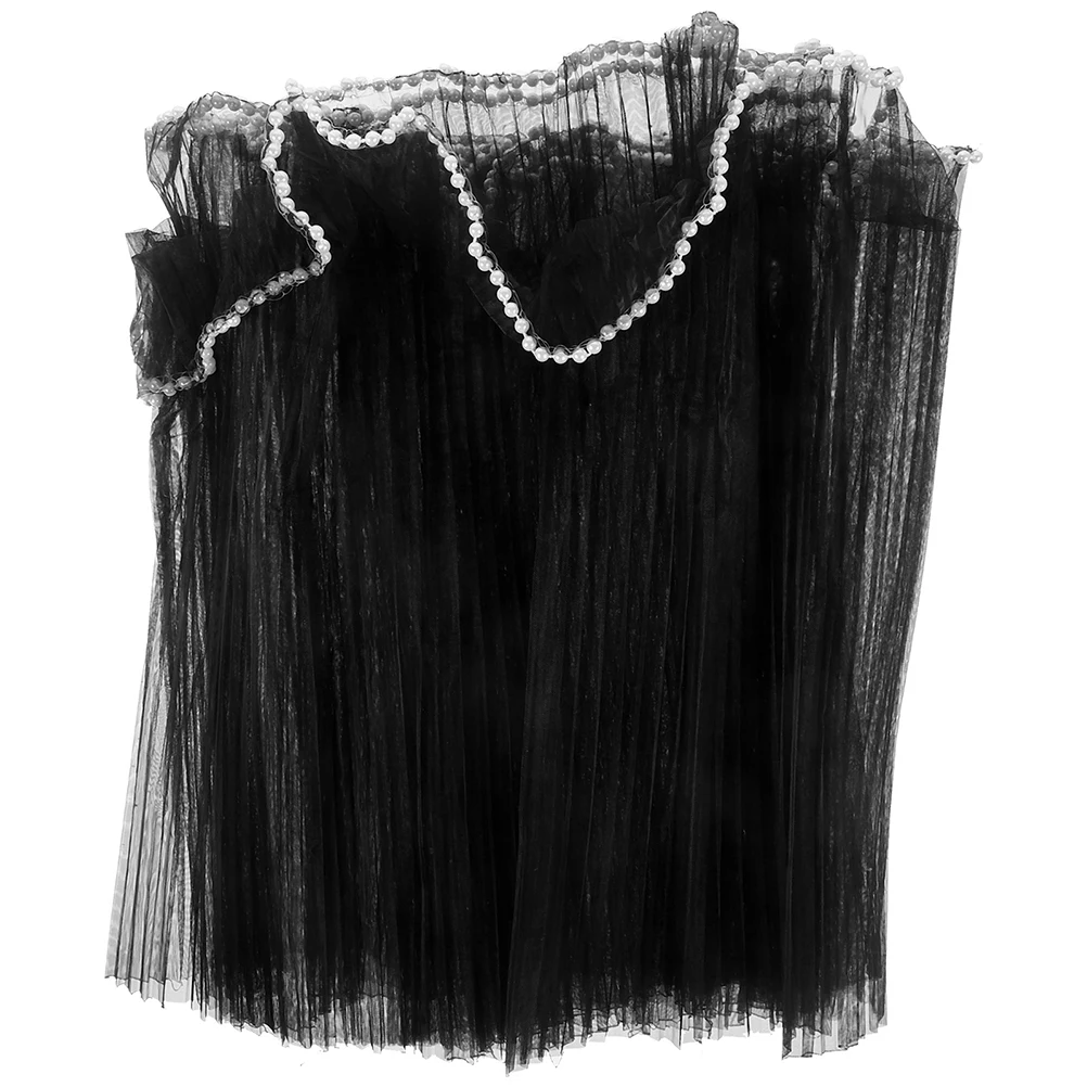 

2 Rolls 45M Pearl Edge Netting Gauze Black Tulle Fabric for Bouquet Gift Wrapping DIY Cakes Hair Bows Decor Mesh Rolls