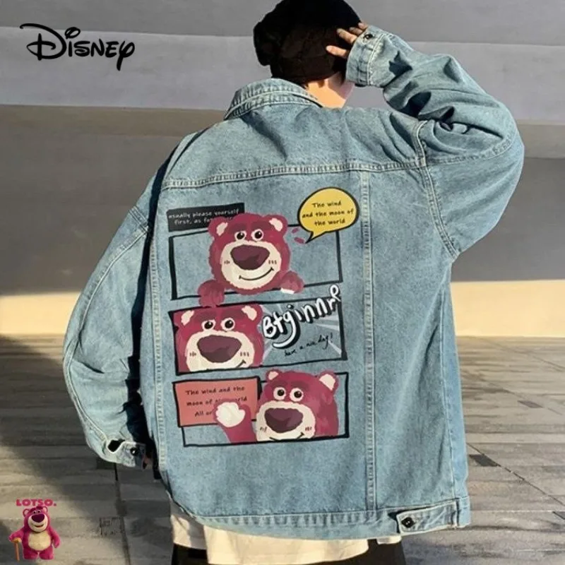 

Милая ковбойская куртка с рисунком Диснея для мужчин и женщин, модная универсальная стильная высококачественная крутая куртка с отложным воротником