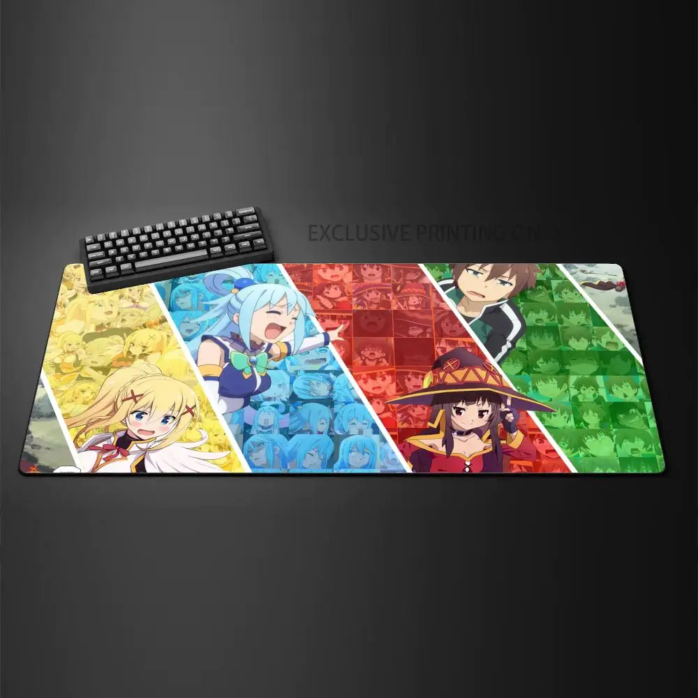 

Anime KonoSuba Mousepad New Rubber Mouse Durable Desktop Mousepad Size for Game Keyboard Pad for Gamer