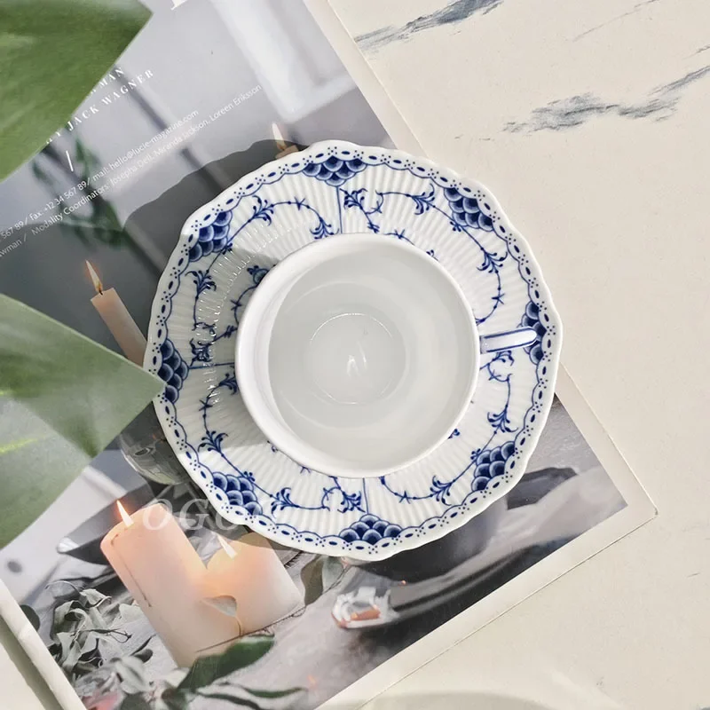 Espresso Cup and Saucer Set Bone China Coffee Cups Gift Box for Home Office and Luxury Present