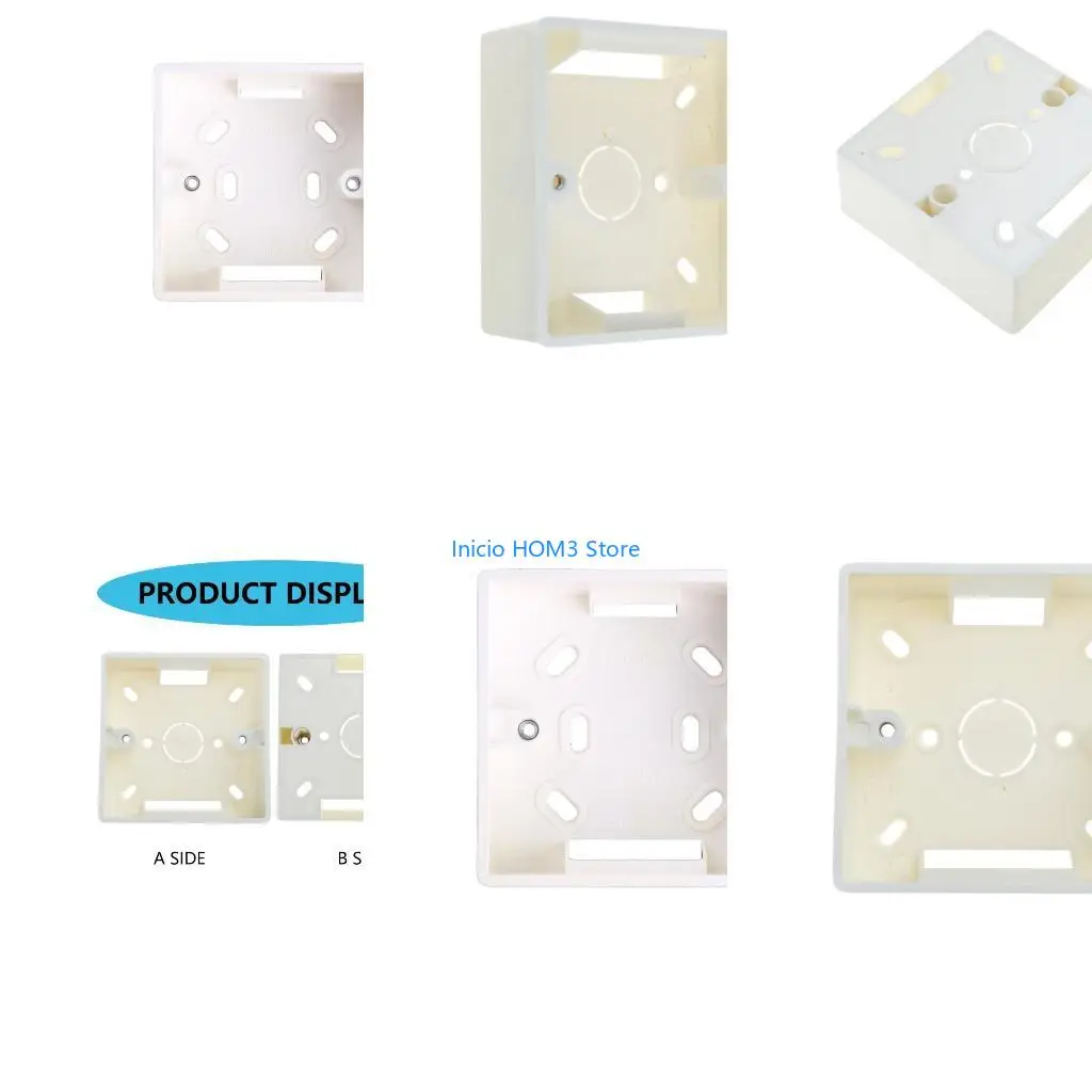A5YD 86 Type Switches Socket Protectors Wall Mounted Junctions Box White PVC Bottom Box Protections Cover Waterproof & Dustproof