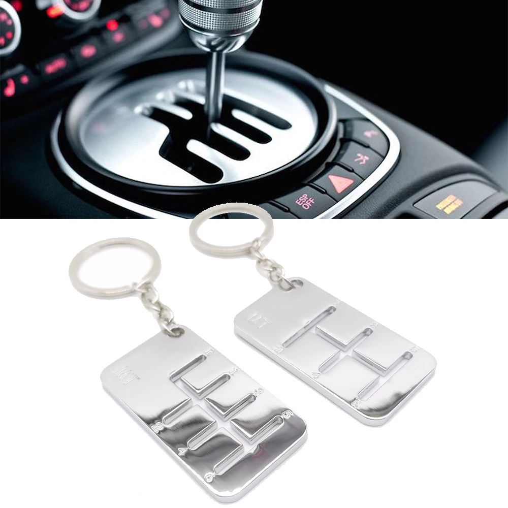 

Car Tuning Part Keychain Imitation 5 6 Speed Car-styling keyring Gear Knob Shift Gearbox Stick Gift Souvenir For JDM Racing Fans