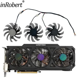 75mm T128010SM PLD08010S12H 2Pin 3Pin Cooler Fans for Gigabyte AMD Radeon R9 270X 280X 290X WINDFORCE 3X Video Card Fan